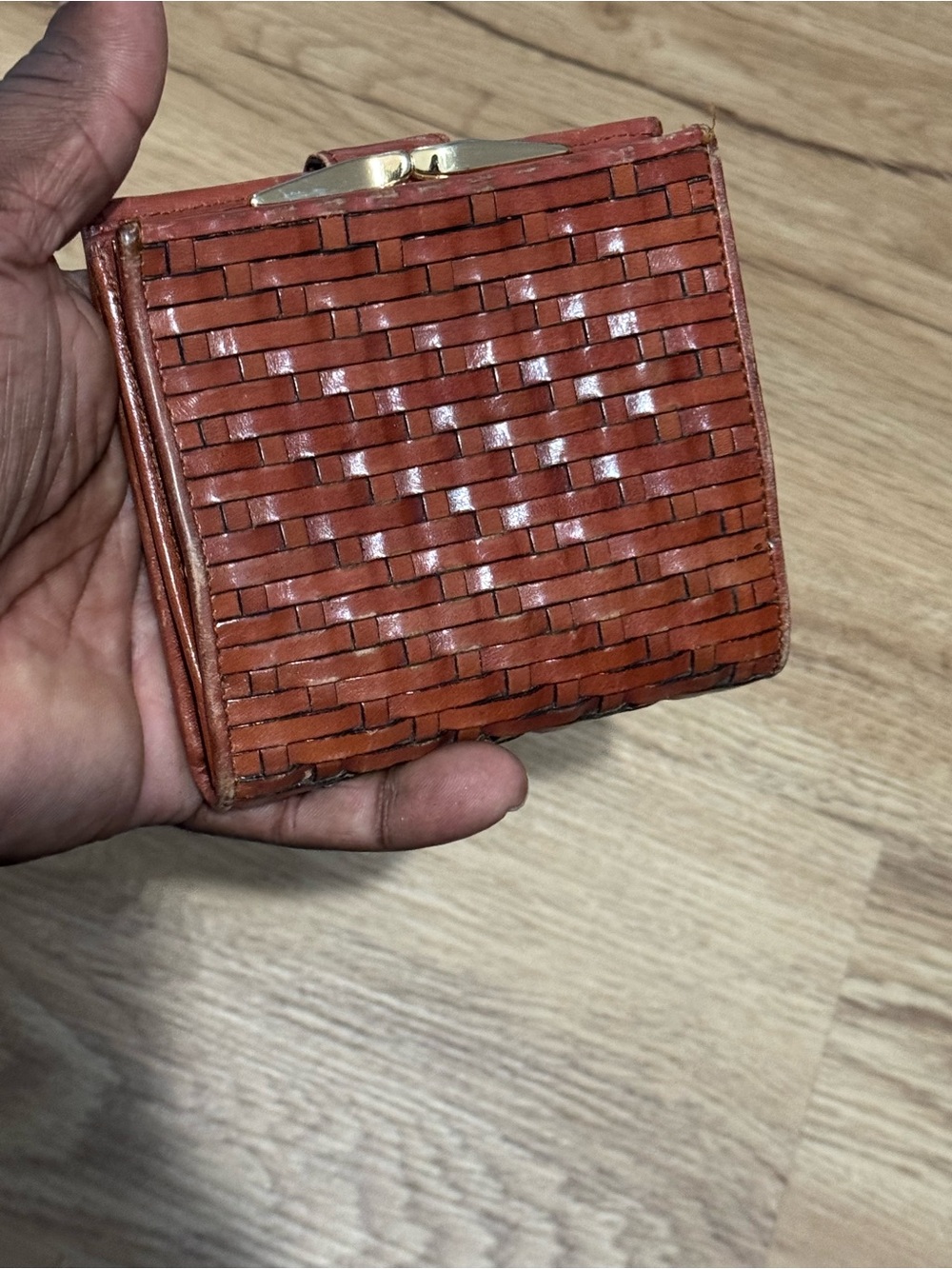 Talbots Woven Compact Wallet - Rust Red - Picture 8 of 8